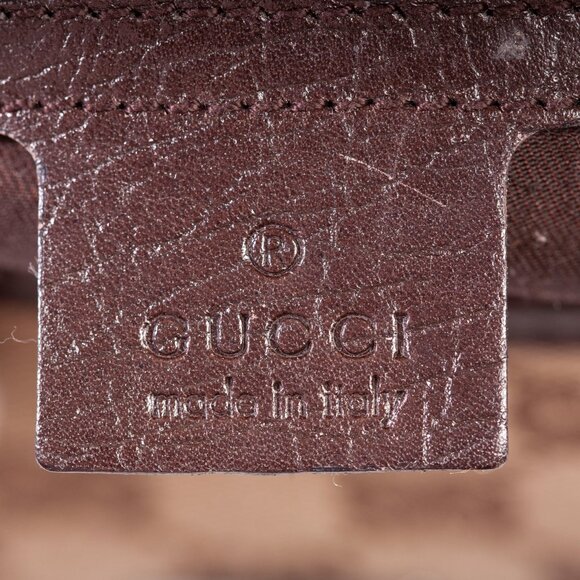 Authentic Gucci Monogram Bamboo Bullet Bag Dark Brown - Picture 6 of 16